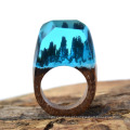 Anéis de madeira da resina da forma, anel da madeira da resina do filme da árvore das peças da floresta preta Fangorn
